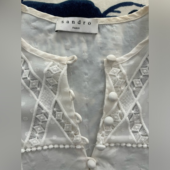 Sandro blouse fine lace - Picture 6 of 11
